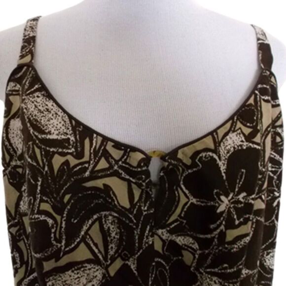 Caslon Sleeveless Brown Floral Top Size 2X - Picture 4 of 6